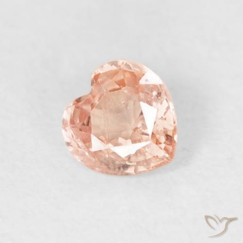 Zaffiro Pesca naturale da 0.41 ct, Cuore, VS-SI