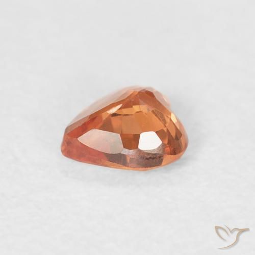 Zaffiro Arancio Medio naturale da 0.29 ct, Cuore, VVS