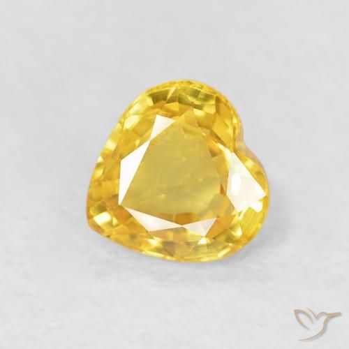 0.48ct Naturale Arancio dorato Zaffiro, Cuore, VVS-VS