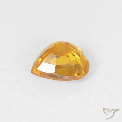 Zaffiro Dorato naturale da 0.40 ct, Cuore, VS-SI