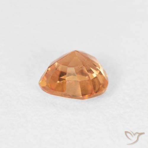 Zaffiro Arancio Medio naturale da 0.45 ct, Cuore, VS