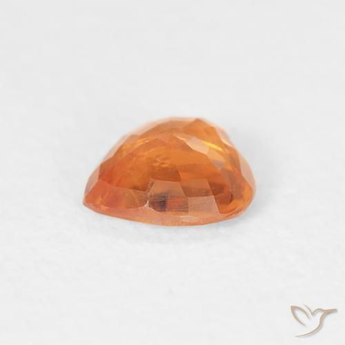 Zaffiro Arancione brillante naturale da 0.41 ct, Cuore, VS
