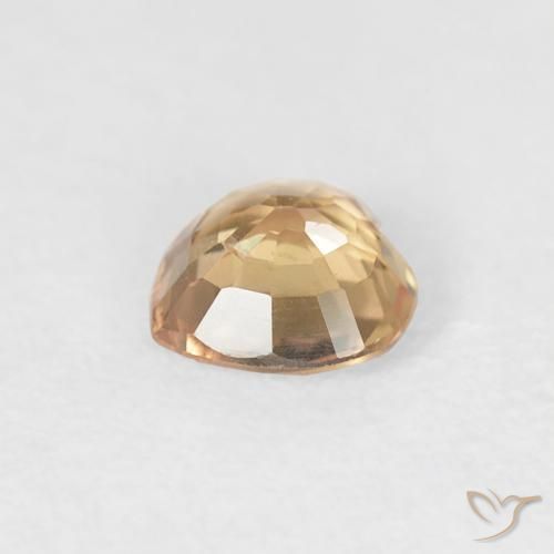 Zaffiro Arancio Medio naturale da 0.46 ct, Cuore, VS