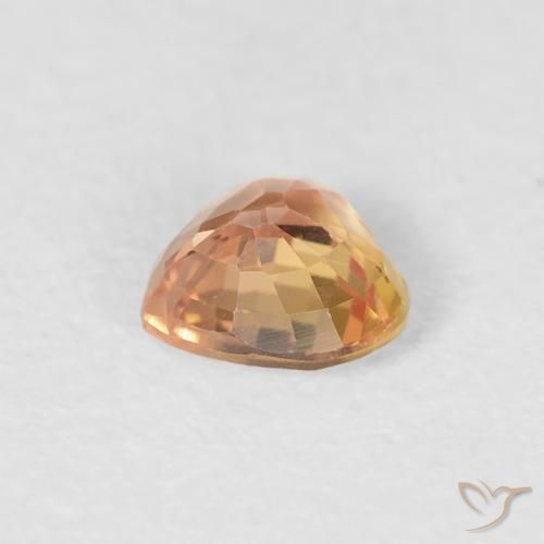 Zaffiro Arancia tigre naturale da 0.43 ct, Cuore, VS