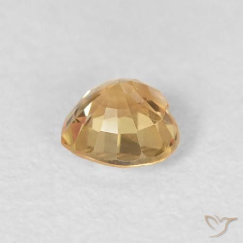 Zaffiro Dorato naturale da 0.51 ct, Cuore, VS