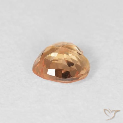 Zaffiro Arancio Medio naturale da 0.38 ct, Cuore, VVS