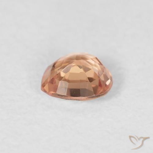 Zaffiro Arancio Medio naturale da 0.38 ct, Cuore, VVS