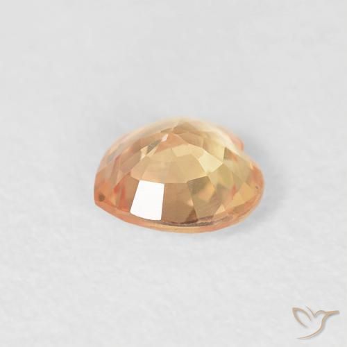 Zaffiro Dorato naturale da 0.40 ct, Cuore, VVS