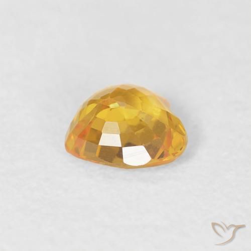 Zaffiro Oro medio naturale da 0.43 ct, Cuore, VVS