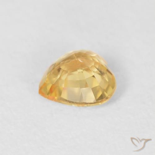 Zaffiro Oro chiaro naturale da 0.51 ct, Cuore, VVS