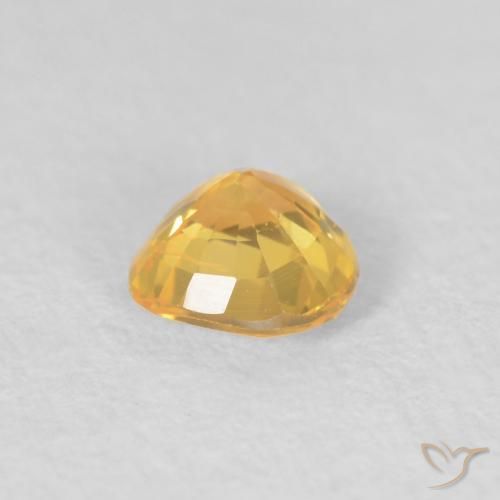 Zaffiro Oro medio naturale da 0.44 ct, Cuore, VS