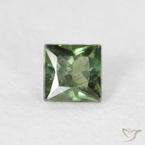 0.20ct Naturale Verde scuro Zaffiro, Quadrato, VS