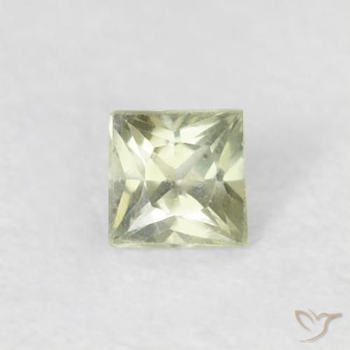 0.20ct Naturale Verde caldo Zaffiro, Quadrato, VS
