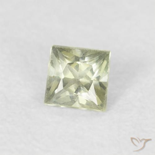Zaffiro Verde caldo naturale da 0.20 ct, Quadrato, VS
