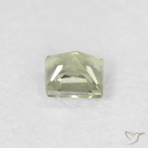 Zaffiro Verde caldo naturale da 0.20 ct, Quadrato, VS