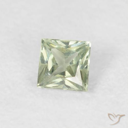Zaffiro Verde foresta chiaro naturale da 0.20 ct, Quadrato, VS