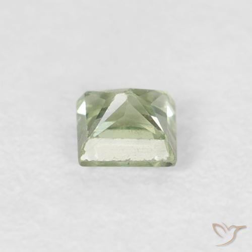 Zaffiro Verde foresta chiaro naturale da 0.20 ct, Quadrato, VS