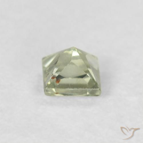 Zaffiro Verde molto chiaro naturale da 0.24 ct, Quadrato, VS
