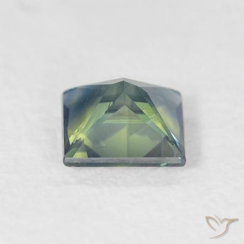 Zaffiro Teal-blu naturale da 0.69 ct, Quadrato, VS