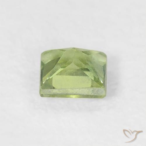 Zaffiro Giallo chiaro Verde naturale da 0.20 ct, Quadrato, VS