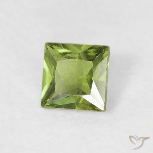 Zaffiro Verde acceso naturale da 0.27 ct, Quadrato, VS