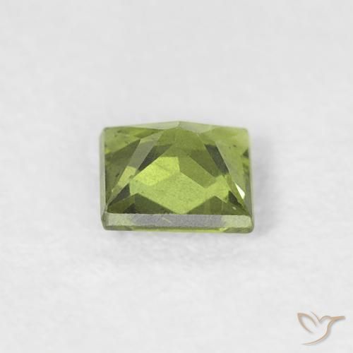 Zaffiro Verde acceso naturale da 0.27 ct, Quadrato, VS