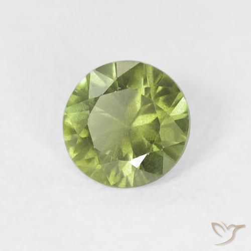 Zaffiro Verde foresta naturale da 0.43 ct, Rotondo, VS
