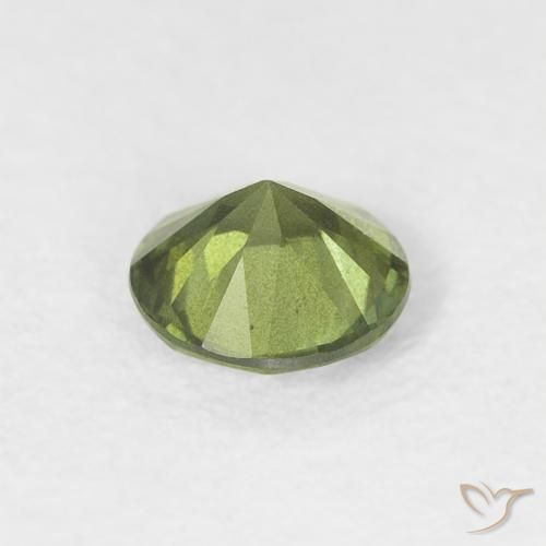 Zaffiro Verde foresta naturale da 0.43 ct, Rotondo, VS