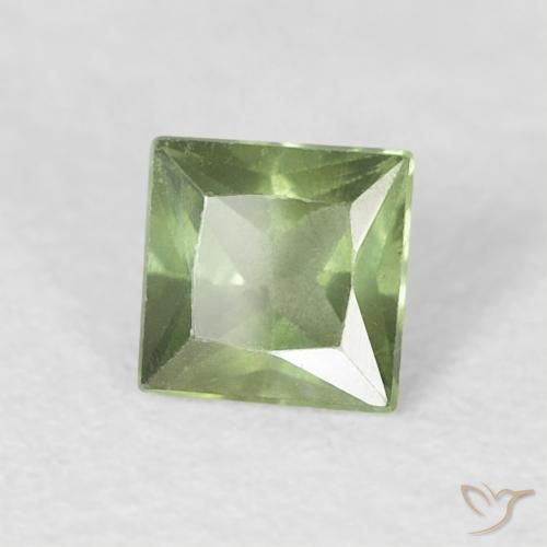 Zaffiro Verde foresta naturale da 0.40 ct, Quadrato, VS