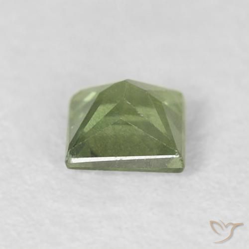 Zaffiro Verde foresta naturale da 0.40 ct, Quadrato, VS