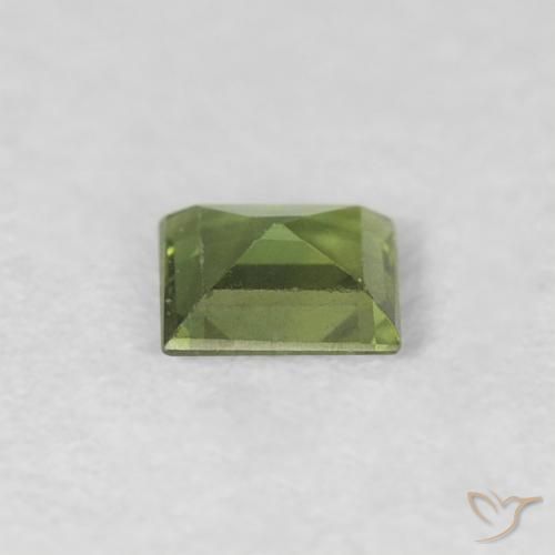 Zaffiro Verde caldo naturale da 0.28 ct, Quadrato, VVS