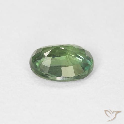 Zaffiro Verde scuro naturale da 0.70 ct, Ovale, VS