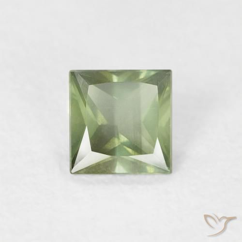 0.29ct Naturale Verde foresta chiaro Zaffiro, Quadrato, VS