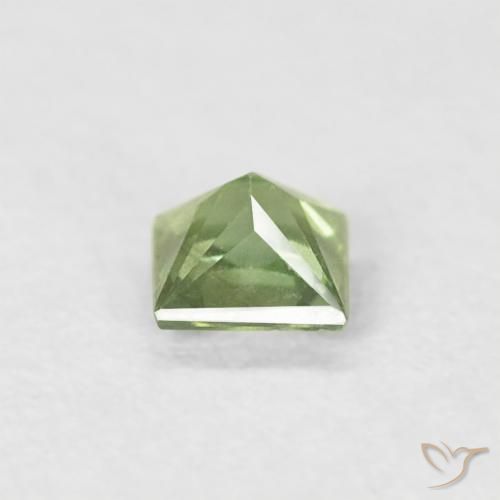 Zaffiro Verde caldo naturale da 0.20 ct, Quadrato, VS
