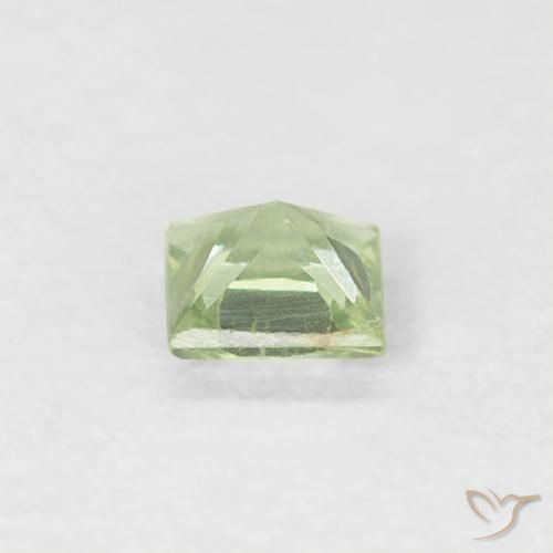 Zaffiro Verde lime naturale da 0.18 ct, Quadrato, VS