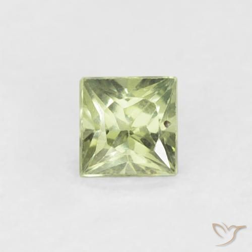 0.20ct Naturale Verde medio Zaffiro, Quadrato, VS