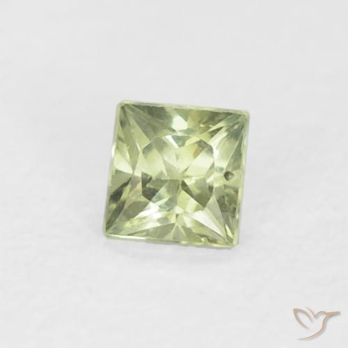 Zaffiro Verde medio naturale da 0.20 ct, Quadrato, VS
