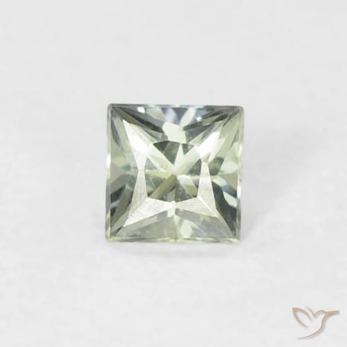 0.19ct Naturale Verde pallido Zaffiro, Quadrato, VS