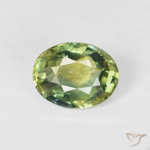 Zaffiro Verde caldo naturale da 2.24 ct, Ovale, VS