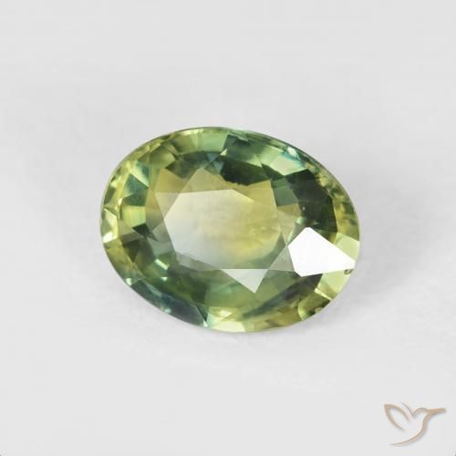Zaffiro Verde caldo naturale da 2.24 ct, Ovale, VS