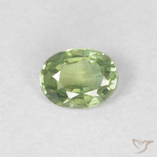 0.24ct Naturale Verde caldo Zaffiro, Ovale, VVS-VS