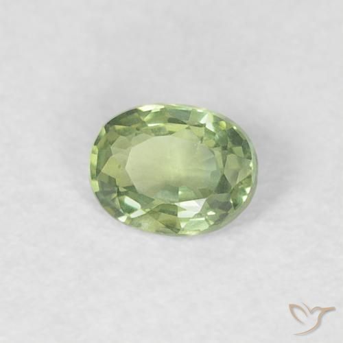 Zaffiro Verde caldo naturale da 0.24 ct, Ovale, VVS-VS