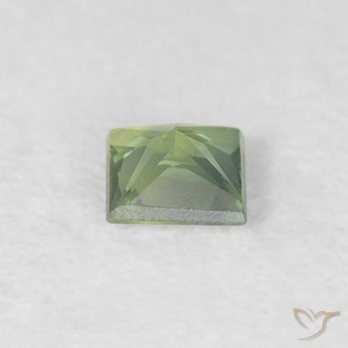 Zaffiro Verde caldo naturale da 0.18 ct, Quadrato, VVS-VS