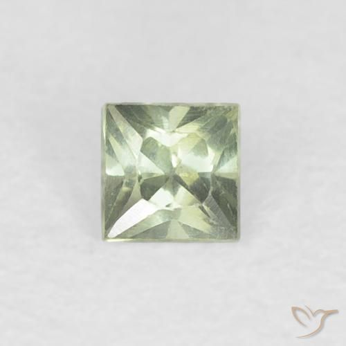 0.21ct Naturale Verde chiaro Zaffiro, Quadrato, VVS-VS