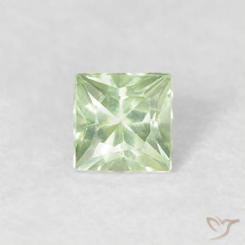 0.23ct Naturale Verde salvia molto chiaro Zaffiro, Quadrato, VVS-VS