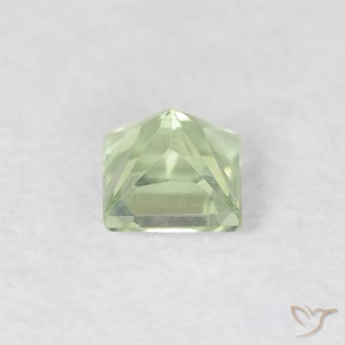 Zaffiro Verde salvia molto chiaro naturale da 0.23 ct, Quadrato, VVS-VS
