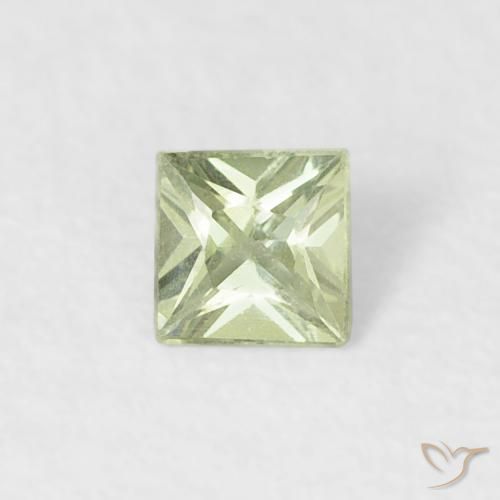 0.14ct Naturale Verde medio Zaffiro, Quadrato, VVS-VS