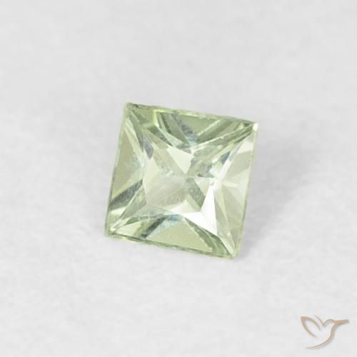 Zaffiro Verde medio naturale da 0.14 ct, Quadrato, VVS-VS