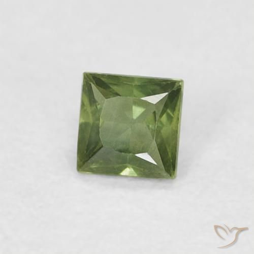 Zaffiro Terra Verde naturale da 0.21 ct, Quadrato, VS