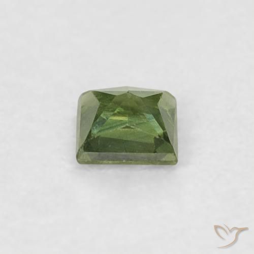 Zaffiro Terra Verde naturale da 0.21 ct, Quadrato, VS